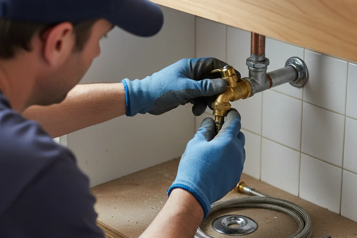 Shutoff valve and fitting work during Faucet and Fixture Repair in Rossville